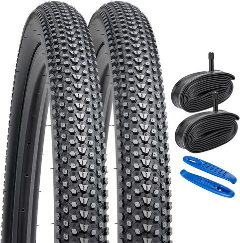 YunSCM 26" Mountain Bike Tires 26x2.10(54-559) and 26" Bike Tubes Schrader Valve Compatible with 26 x 2.10 Bike Tires (YW063) in Saudi Arabia