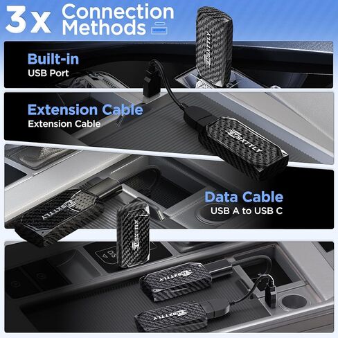 محول Android Auto اللاسلكي للسيارة الصغيرة Android auto Dongle لمصنع OEM سلكي Android Auto Cars سهل الإعداد، اتصال سريع، BlackGary in Saudi Arabia