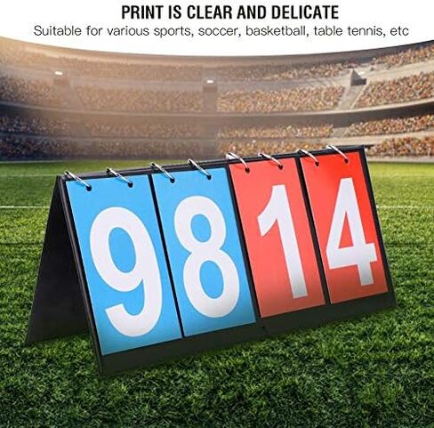 Yosoo 4 Digit Score Keeper Score Flipper, Lightweight Portable Sports Scoreboard for Games Basketball Tennis Table in Saudi Arabia