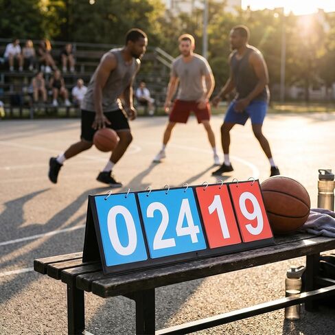 Yosoo 4 Digit Score Keeper Score Flipper, Lightweight Portable Sports Scoreboard for Games Basketball Tennis Table in Saudi Arabia