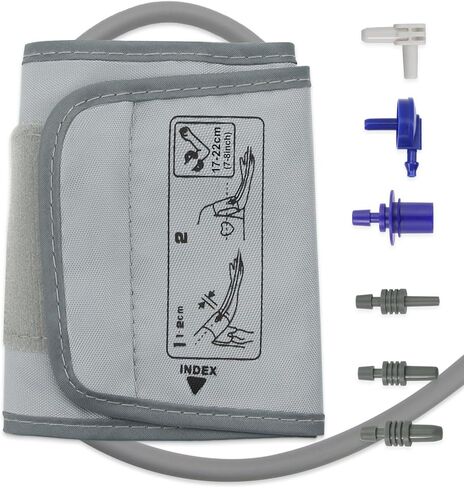 سوار ضغط الدم البديل المتوسط، مقاس 9-13 بوصة (22-32 سم) BP متوافق مع جهاز Omron BP5100 BP5250 BP5450 BP7100 BP5350 BP7350 BP7250 BP، لفحص ضغط الدم المنزلي in Kuwait