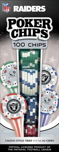 MasterPieces Game Day - NFL Las Vegas Raiders - 100 Piece Poker Chip Set, Casino Style in Saudi Arabia