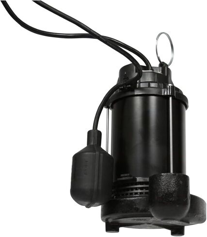 Wayne 57603-WYN1 1/2HP SUB CDT50 1/2 Cast Iron Submersible Sump Pump with Tether Float Switch, 0.5 HP, Black in Saudi Arabia