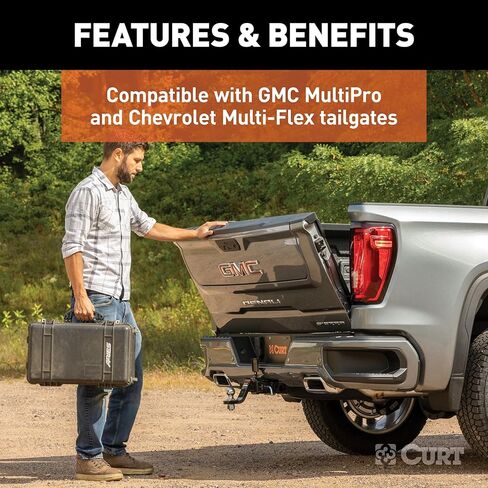 CURT 58265 Protective GMC MultiPro, Chevy Multi-Flex Tailgate Sensor for Towing Accessories, 2-Inch Receiver Hitch Cap,Black in Saudi Arabia
