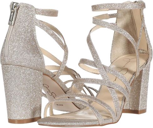 Jessica Simpson Stassey Women's Caged Faux Leather Back Zip Dress Sandals in Saudi Arabia