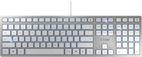 لوحة مفاتيح Cherry KC 6000 رفيعة - واجهة USB - الإنجليزية (الولايات المتحدة) - مفتاح SX (أبيض) in Saudi Arabia