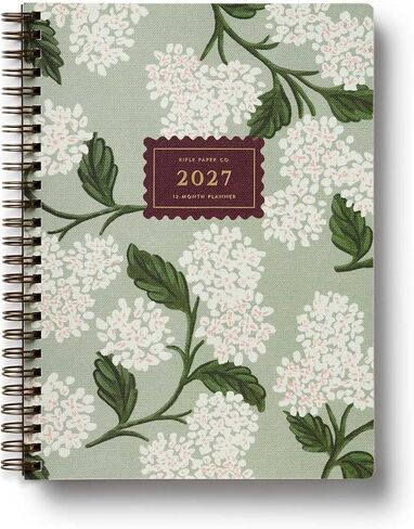 شركة RIFLE PAPER CO. 2024 Blossom مخطط حلزوني علوي لمدة 12 شهرًا - مخطط مؤرخ شهري وأسبوعي، قمة حلزونية مزدوجة قوية، مساحة للملاحظات الشهرية وقائمة المهام الأسبوعية in Saudi Arabia