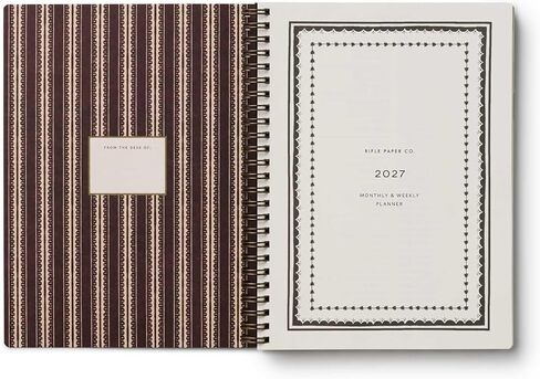 شركة RIFLE PAPER CO. 2024 Blossom مخطط حلزوني علوي لمدة 12 شهرًا - مخطط مؤرخ شهري وأسبوعي، قمة حلزونية مزدوجة قوية، مساحة للملاحظات الشهرية وقائمة المهام الأسبوعية in Saudi Arabia