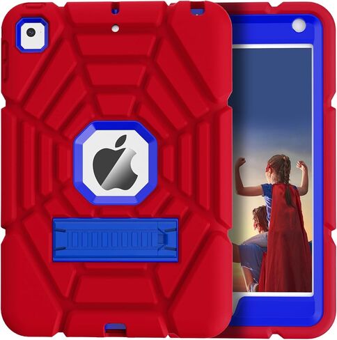Grifobes for iPad Mini 5 Case 2019, for iPad Mini 4 Case 2015, Heavy Duty Shockproof Rugged Cover with Stand, Protective Case for iPad Mini 5th/4th Generation 7.9 inch for Kids Boys-Red+Blue in Saudi Arabia