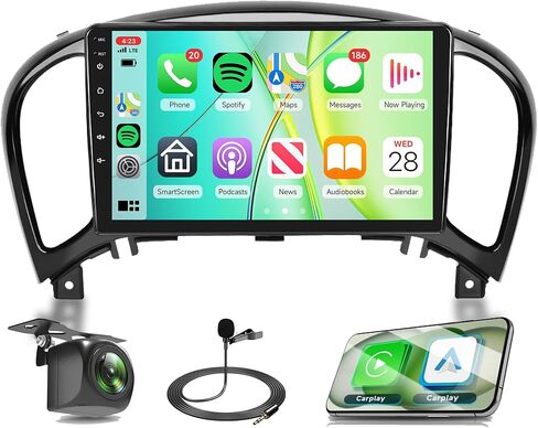 2G+64G لسيارة Nissan Juke 2011-2016 Android Car Stereo Radio Carplay، Rimoody 9 بوصة تعمل باللمس نظام تحديد المواقع العالمي للملاحة Miorror Link Bluetooth FM HiFi WiFi Android Auto AHD كاميرا احتياطية in Saudi Arabia