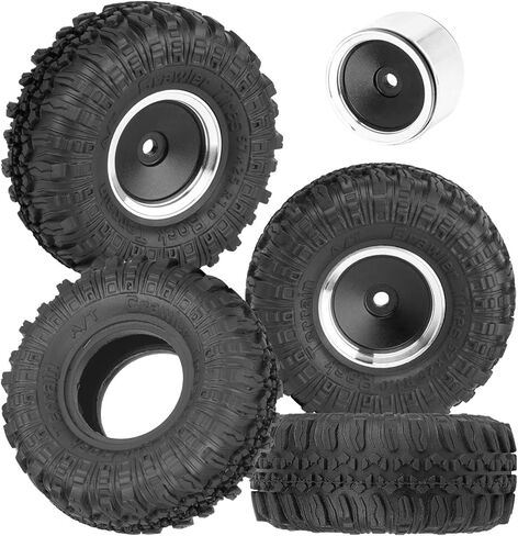 RC 1.0 "عجلات وإطارات ل 1/18 TRX4M ، 1/24 AXAI1 SCX24 RC Crawler Car ، 4pcs 1.0 سبيكة الحافات وإطارات المطاط ، ث/إدراج الرغوة ، إطارات Bailuchi in Saudi Arabia