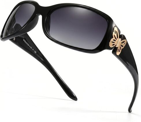 LVIOE Polarized Sunglasses for Women, Fashion Butterfly Decoration Driving Fishing-99.99% UV Protection in Kuwait