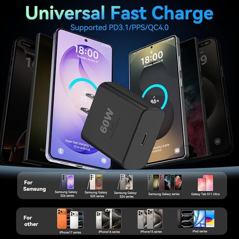Fast Charger Type C 25W Android Phone Charger USB C Block with 10 FT C to C Type Fast Charging Cable for Samsung Galaxy S23 Ultra/S23/S23+/S22/S22 Ultra/S22+/S21/S20/Note 10/20, Z Fold/Flip, 3Pack in Saudi Arabia