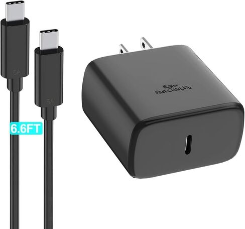 شاحن سامسونج فائق السرعة من النوع C 45 وات GaN Power USB C شاحن PPS/PD وكابل 6.6FT لهاتف Samsung Galaxy S23 Ultra/S23/S23+/S22/S22 Ultra/S22+/Note 20/S20/S21/S10، Galaxy Tab S7 /S8 in Kuwait