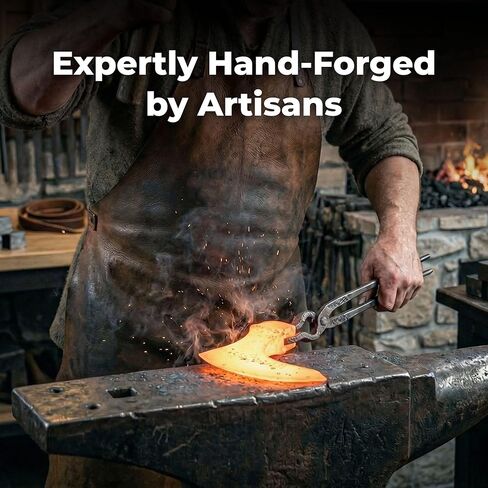 فأس معركة فايكنغ بمقبضين مقاس 24 بوصة من Norse Tradesman مع رأس فأس من الفولاذ الكربوني 1095 وعمود من خشب الساج مع رونية نورس منقوشة يدويًا | Skeggøx... in Kuwait