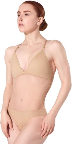 Capezio Women's Plunge Neck Mesh Midiff Leotard in Saudi Arabia