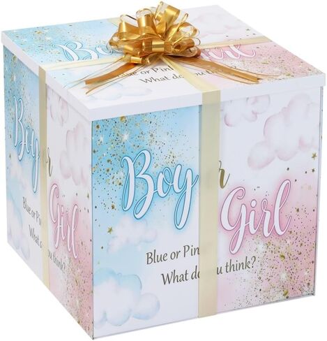 Extra Large Gift Box with Lid 28x28x28 Inches, Pink Big Gift Box for Gender Reveal, Giant Gift Boxes with Lids for Presents Packaging for Birthday Surprise, Christmas, Anniversaries, Wedding Party in Saudi Arabia