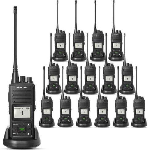 SAMCOM FPCN10A Two Way Radio Long Range Rechargeable, 3000mAh Battery 2 Way Radios Walkie Talkies for Adults,Professional Programmable UHF Radios for Construction Warehouse, 16 Packs in Saudi Arabia