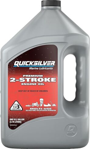 زيت محرك Quicksilver Premium ثنائي الشوط - المحركات الخارجية، ومركبات المياه الشخصية، وعربات الثلوج والدراجات النارية - 1 لتر in Kuwait
