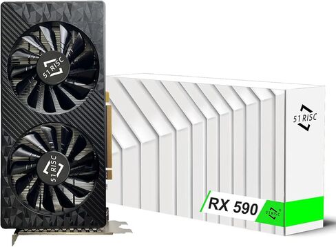 بطاقة رسومات 51RISC Radeon RX 590 GME، 2304SP 8GB GDDR5 256bit PCIe 3.0 ×16 1340MHz بطاقة فيديو للألعاب على مدار الساعة (Radeon RX 590 GME) in Saudi Arabia