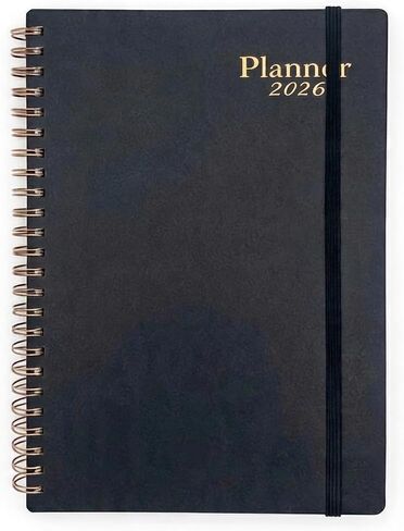 Daily Planner 2025-2026 ، Jul.2025-Jun.2026 ، Weekly & Monthly Planner ، Calendar Planner 2025 مع دفتر ملاحظات شخصية للعمل أو المنزل ، 6.3 "× 8.5" ، ورق أكثر سمكًا ، أسود in Kuwait