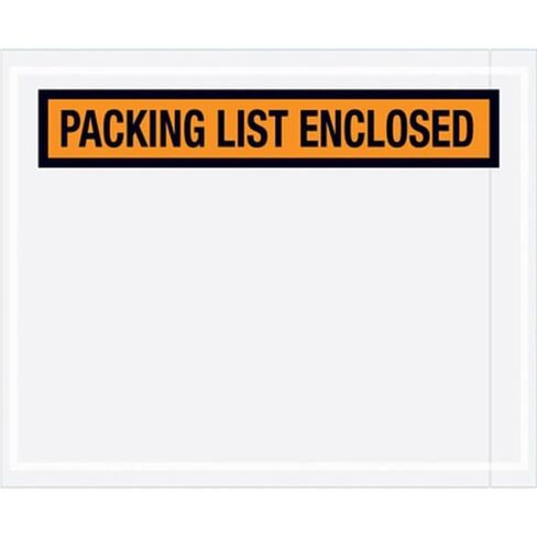 Aviditi Blue Panel Face Adhesive Side Loading Packing List Document Envelopes "Packing List Enclosed", 4 1/2" x 5 1/2" for Attaching Packing Slips to Packages, Shipments and Mailings (Pack of 1000) in Kuwait