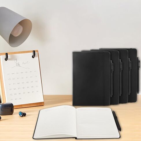 MIVIDE 10 Pack Journal Notebook Bulk with 10 Pens, A5 Lined Notebook Journals Bulk, Hardcover Notebook, College Ruled Notebook for Work Writing School Office, 5.7" x 8.3", Yellow in Saudi Arabia