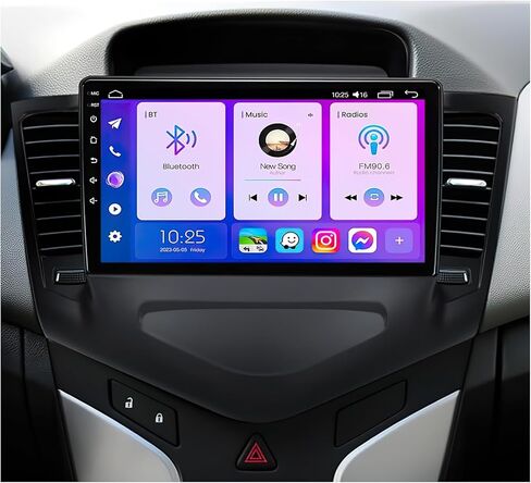[Upgrade 8 Core 4+32G] Car Stereo Radio for Chevy Cruze 2009-2015 10.4" T-Style IPS Touch Screen Chevy Cruze Navigation System with CarPlay Android Auto Support 5G WiFi/Bluetooth/SWC/1080 AHD Camera in Kuwait
