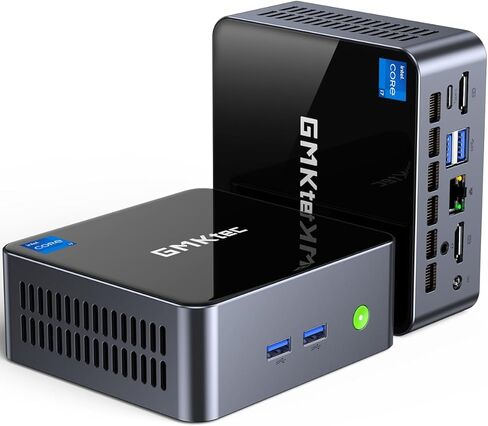 GMKtec Mini PC Intel Core i7-12650H 24GB DDR5 1TB SSD Desktop Gaming Mini Computers Windows 11 Pro 4K, Type C, WiFi 6, BT 5.2, RJ45 1000M in Saudi Arabia