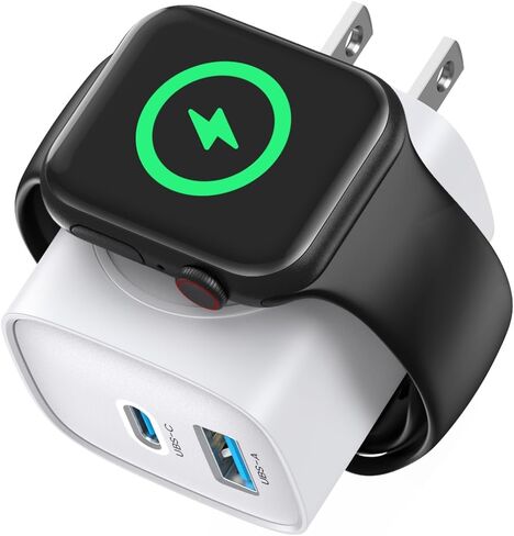 شاحن ساعة Apple مع كتلة شحن سريع 20 وات، كتلة شاحن حائط 3 في 1 PD USB C لشاحن iWatch Ultra/9/8/7/6، iPhone 15/15 Plus/15 Pro/15 Pro Max، iPhone 14/13/ 12 سلسلة، أبيض in Kuwait