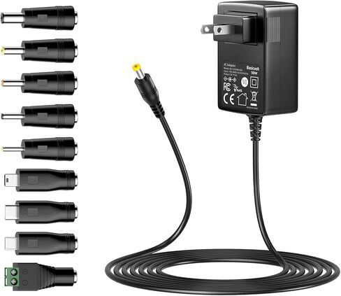 Basicvolt 5V 3A AC Adapter Universal DC Power Supply 5Volt 3A 2.5A 2A 1.5A 1A 500ma 300ma for TV Box Tablet Speaker GPS Webcam Router Alarm Clock and More 5V Devices in Kuwait