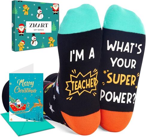 Zmart Appreciation Gifts for Teachers Women, Cool Funny Teacher Gifts Teacher Socks for Women Men in Kuwait