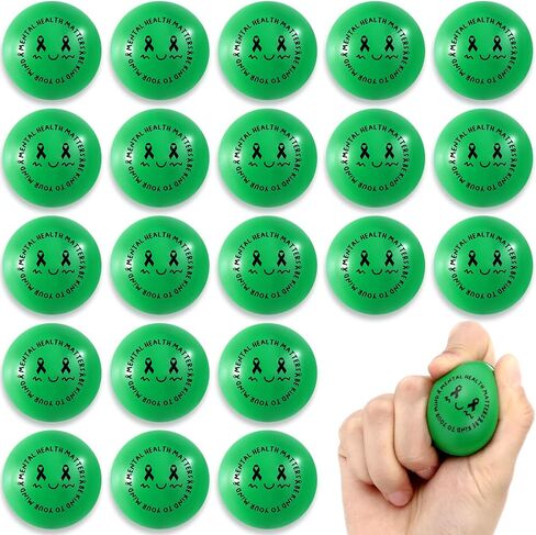 Poen 120 Pcs Red Ribbon Week Supplies Bulk Say No to Drugs Red Awareness Squeeze Balls Drug Free Awareness Anti Drug Events Gifts Motivational Relief Stress Balls for Charity Activity (Stylish Style) in Saudi Arabia