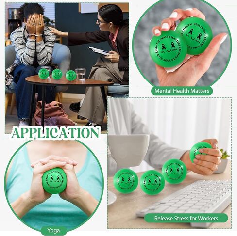 Poen 120 Pcs Red Ribbon Week Supplies Bulk Say No to Drugs Red Awareness Squeeze Balls Drug Free Awareness Anti Drug Events Gifts Motivational Relief Stress Balls for Charity Activity (Stylish Style) in Saudi Arabia