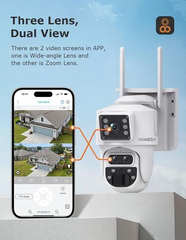 INQMEGA Security Camera Outdoor, 1080P Wireless WiFi IP Camera Home Security System 360° View,Motion Detection, auto Tracking,Two Way Talk,Full Color Night Vision in Saudi Arabia