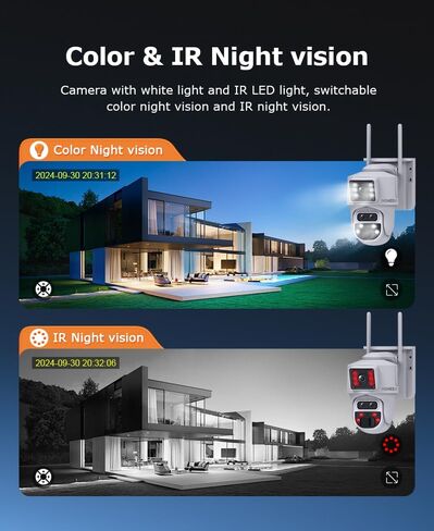 INQMEGA Security Camera Outdoor, 1080P Wireless WiFi IP Camera Home Security System 360° View,Motion Detection, auto Tracking,Two Way Talk,Full Color Night Vision in Saudi Arabia