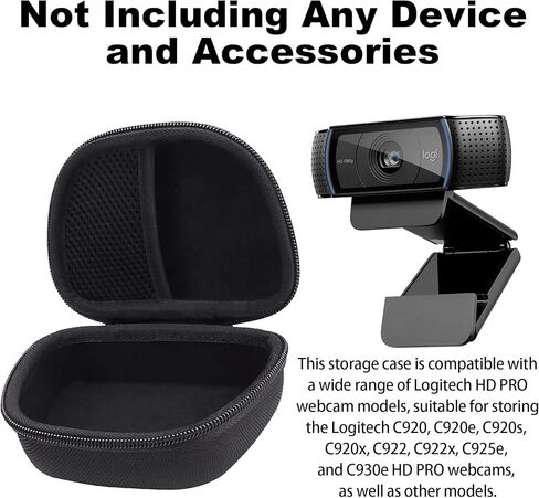 Aenllosi Hard Case Replacement for Logitech HD Pro Webcam fits C920/ C930e/C922 (Black) in Saudi Arabia