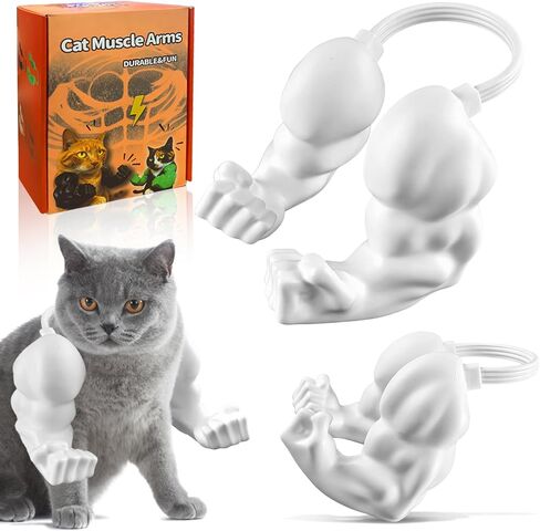 babyye Cat Toys Muscle Arms, Funny Printed Cat's Neck Arm with Muscle, Cats Costume Accessory for Pet Dress-Up, Cosplay, Halloween Parties & Photos (Green) in Saudi Arabia