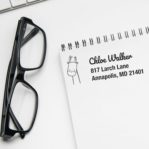 Custom Address Stamper with Cuddly Polar Bear Design - Ideal for Kindergarten Teachers - Personalized, Easy-to-Use Stamp - Perfect for Classroom Use and Educational Activities in Saudi Arabia