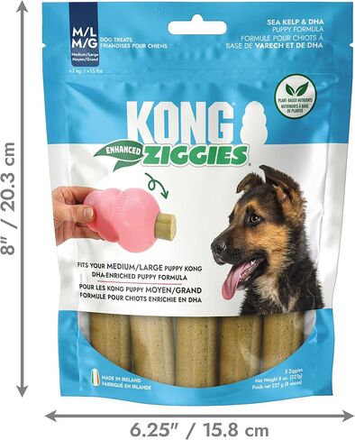 Ziggies Ziggies Kong تعزيز أسنان تنظيف الكلاب - يمكن استخدامها مطاطية كلاسيكية الألعاب الكلاسيكية (صغيرة) in Saudi Arabia