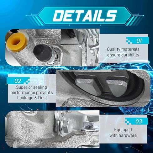 IRONTEK 19B1557 19B1556 مجموعة فرجار الفرامل الخلفية للركاب والسائق تناسب 1993-1997 لسيارة Honda Civic del Sol، تناسب 1992-1995 و1999-2000 لسيارة Honda Civic، تناسب 1994-2001 لسيارة Acura Integra in Saudi Arabia