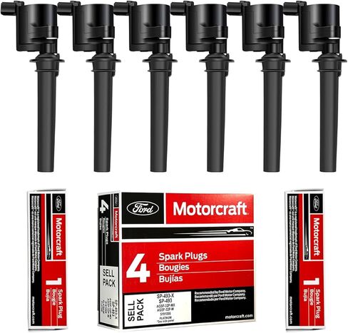 مجموعة من 6 شمعات إشعال SP493 AGSF32PM بلاتينيوم وMAS متوافقة مع Ford Escape Taurus Mazda Tribute Mercury Mariner لاستبدال DG513 DG500 FD502 in Saudi Arabia