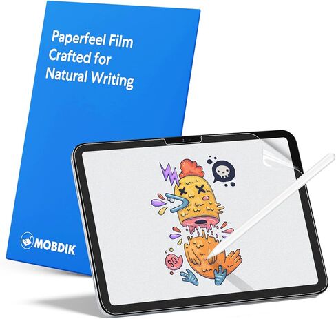 MOBDIK [2 Pack Paperfeel Screen Protector Compatible with iPad 10th Generation (10.9 inch, 2022) [Draw Like on Paper] [Anti Glare] [Compatible with Apple Pencil] [with Easy Installation Kit] in Saudi Arabia