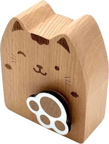 Pursuestar Edelweiss Wood Cat Wind Up Music Box, Rotating Strawberry YunSheng Mechanism Movement Musical Gift for Women Girls Boys Birthday Children's Day in Saudi Arabia