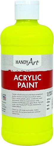 Handy Art Student Acrylic Paint 16 ounce, Fluorescent Yellow in Saudi Arabia