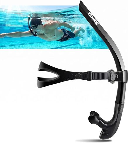 ZIONOR Snorkel Lap Swimming Swimmer Training Diving Snorkeling Comfortable Mouthpiece One-Way Purge Valve for Pool Open Water in Saudi Arabia