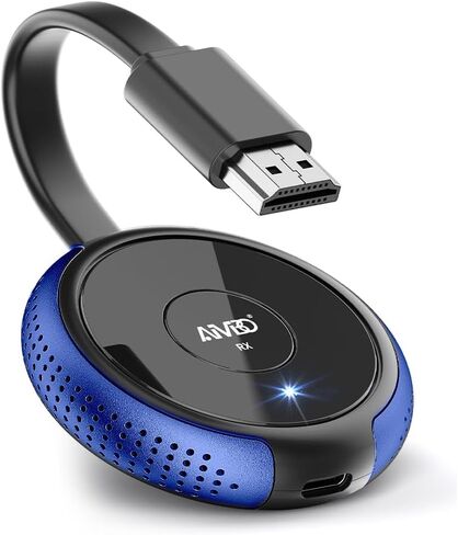 محول عرض HDMI لاسلكي TIMBOOTECH 4K/5G، جهاز استقبال انعكاس شاشة Miracast 4K@30 هرتز نطاق 65 قدم للكمبيوتر المحمول، الكمبيوتر الشخصي، i-Phone، i-Pad، الكمبيوتر اللوحي، Mac، Android، نافذة إلى التلفزيون/جهاز العرض/الشاشة باللون الأحمر in Saudi Arabia