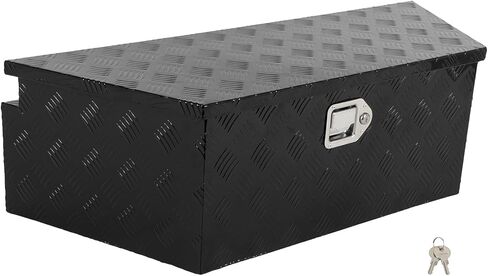 SCITOO 39inch Heavy Duty Truck Bed Tool Box Chest Box Trailer Tongue Box for Pick Up Truck Bed RV Trailer Black Trapezoid Truck Bed Storage with Lock and Keys in Saudi Arabia