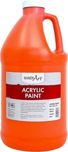 Handy Art Acrylic Paint Half Gallon, Chrome Orange,Black in Saudi Arabia