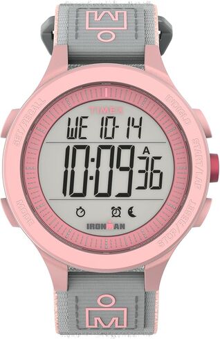 Timex Unisex Ironman T200 42mm Watch - Pink Strap Digital Dial Pink Case in Saudi Arabia